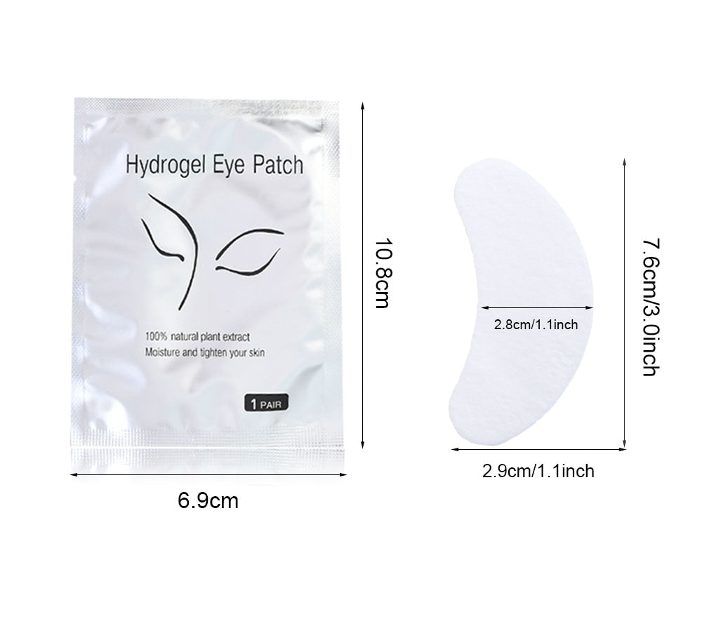 50Pairs Eyelash Pad Gel Patch Grafting Eyelashes Under Eye Patches For Eyelash Extension Paper Sticker Application Make Up Tools