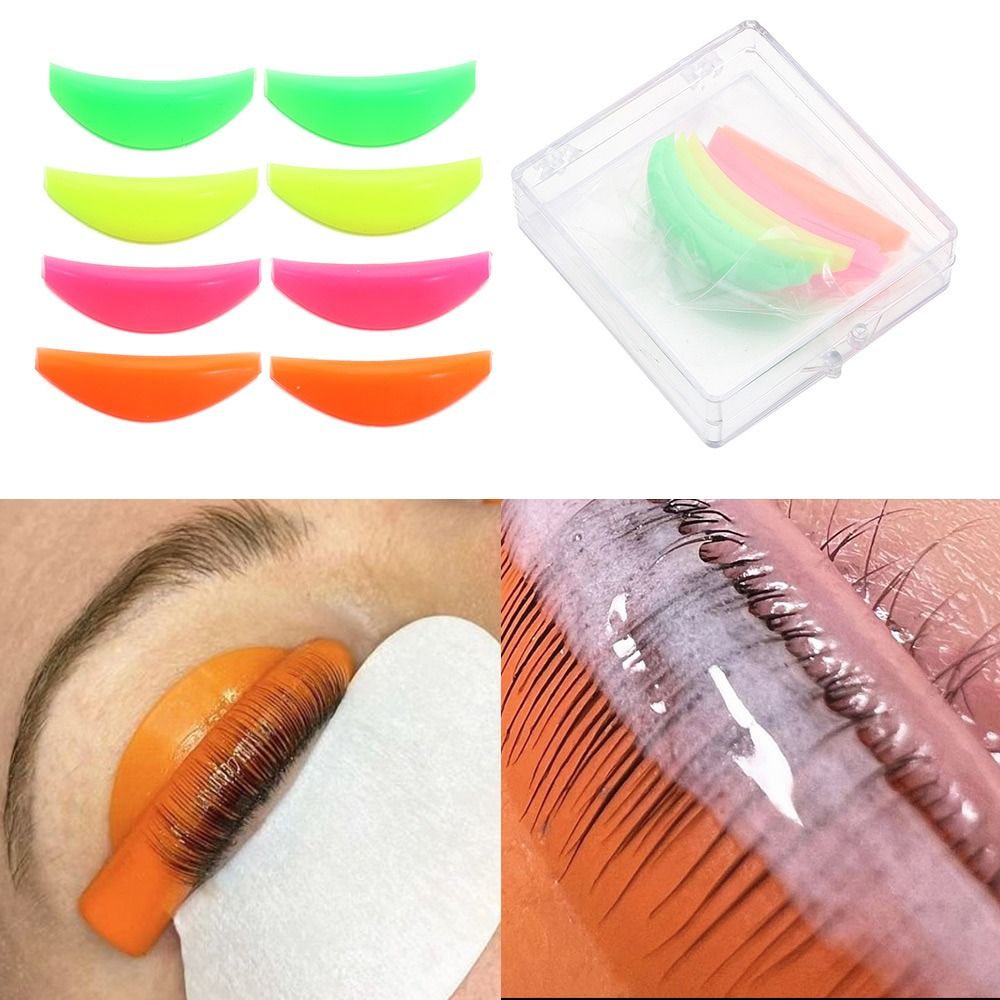 8PCS New Eyelash Lift Perm Pads Kit Silicone Eye Curler Rods Tool Recycling Lashes Rods Shield 3D Eyelash Lifting
