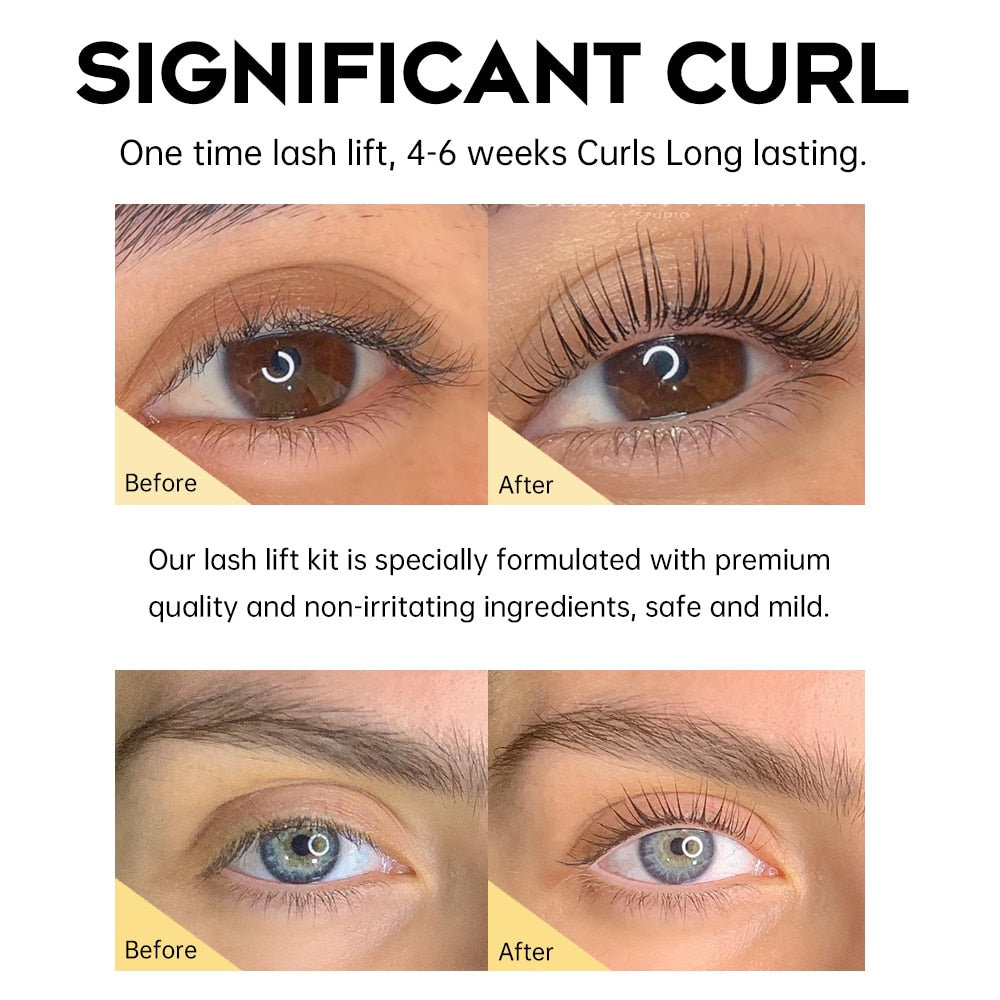 New Gollee Lash Lift Kit Treatment No Harm Eyelash Enhancer Eyelash Perm Set Lasting 4-6 Week Fixation Lash Curling Makeup