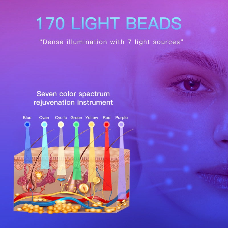 Newly upgraded 7-color LED photon machine Nano spray skin moisturizing face steam engine face SPA salon face and body