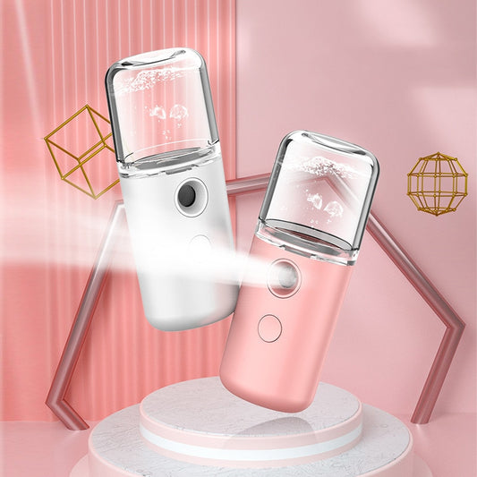 30ml Mini Nano Mist Facial Sprayer Beauty Instrument USB Humidifier Rechargeable Nebulizer Face Steamer Moisturizing Beauty Tool